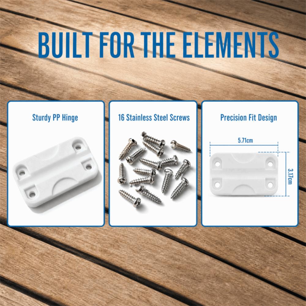 4Pcs/Set High Intensity Cooler Hinges for Igloo 50-165 Qt Rectangular Hinged Coolers