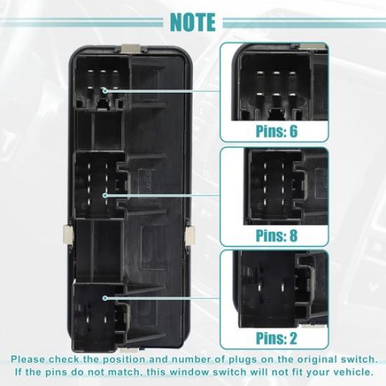 Front Left Driver Side Master Power Window Switch ONE  for Land Rover LR3