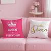 Letter Queen And King Pillow Case Safe Custom Photo Pillow, Anti-fade Brushed Fleece Cushion, Maternal & Infant Safe.