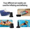 Compacts Rechargeable Air Pumps For Inflatables with 4 Nozzles Fast Flows Overheats Protecting Outdoor Travel Essential