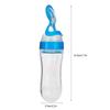 90ml Silicone Baby Toddler Feeding Bottle with Spoon   Food Cereal Squeeze Feeder