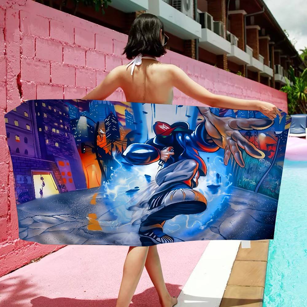 Pop Hot Band L-Limp Bizkit Anime Beach Swimming Towel Soft Absorbent Washcloth Children's Gifts For Kids Travel Camping Gym