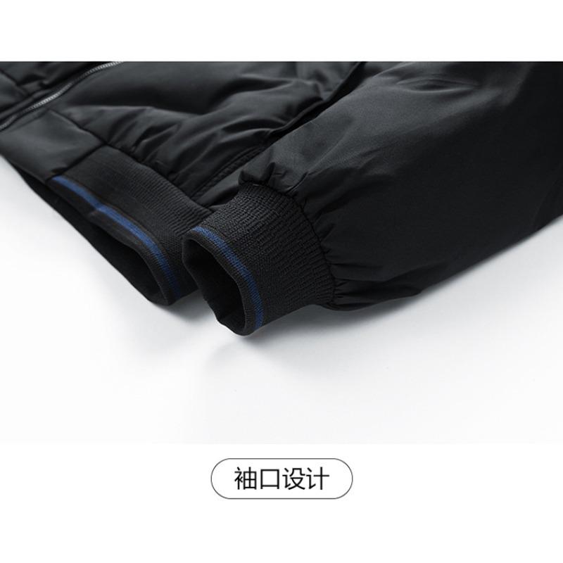 Autumn and winter men's thickened casual baseball uniform warm cotton jacket men's 2025 plaid loose trend padded clothes