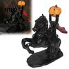 Desktop Halloween Accents Headless Horseman Statue, Vintage Bronze Textured Resin Gothic Dark Home Tabletop Ornament Figurine, Stable Base Horror