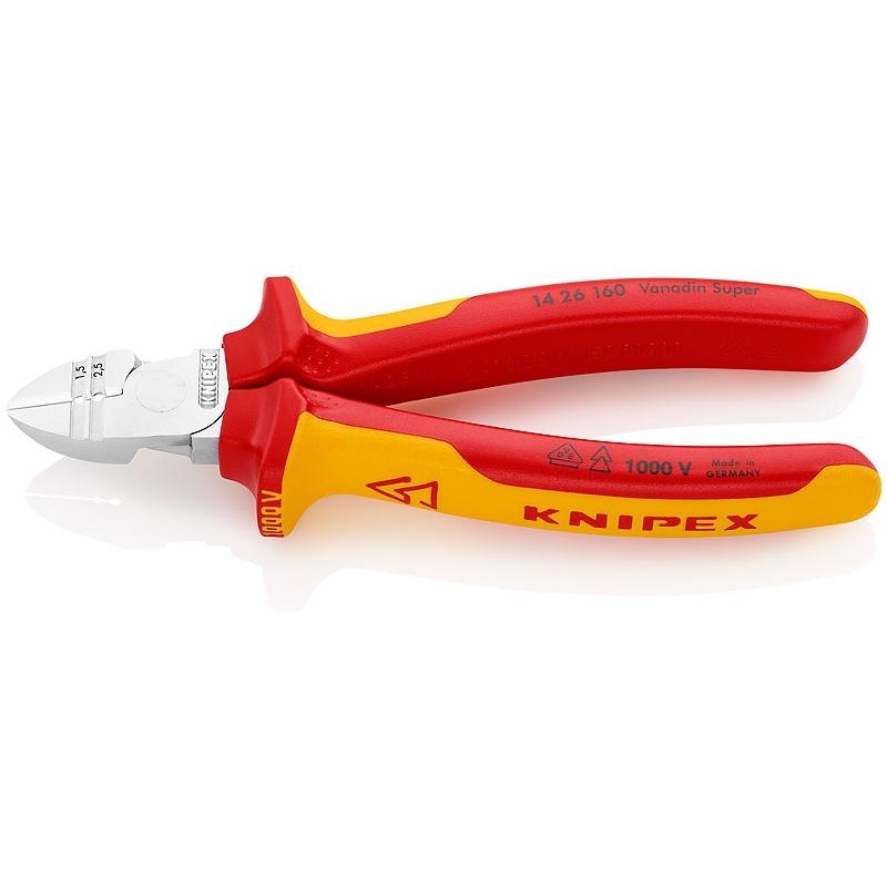 

Боковые фрезы Knipex Kn-1426160 Vde Strippers 160 мм Chrome 2-comp Dielectr ручки