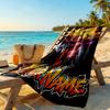 Naruto Character Personalized Name Beach Towel Super Soft Microfiber Quickdry Fabric Suitable for Swimming Gym Camping Yoga Vacation