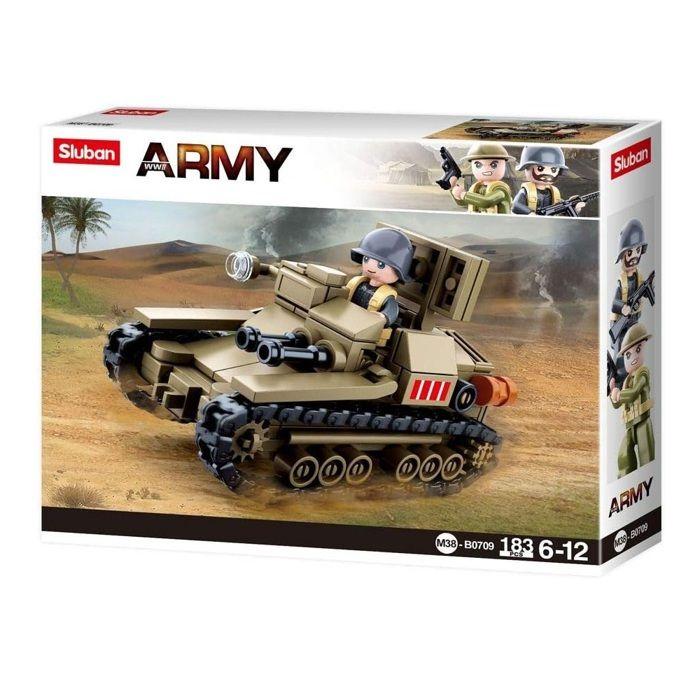 Jouet de construction - sluban - tankette fast tank 33 - 182 pièces - vert - gris