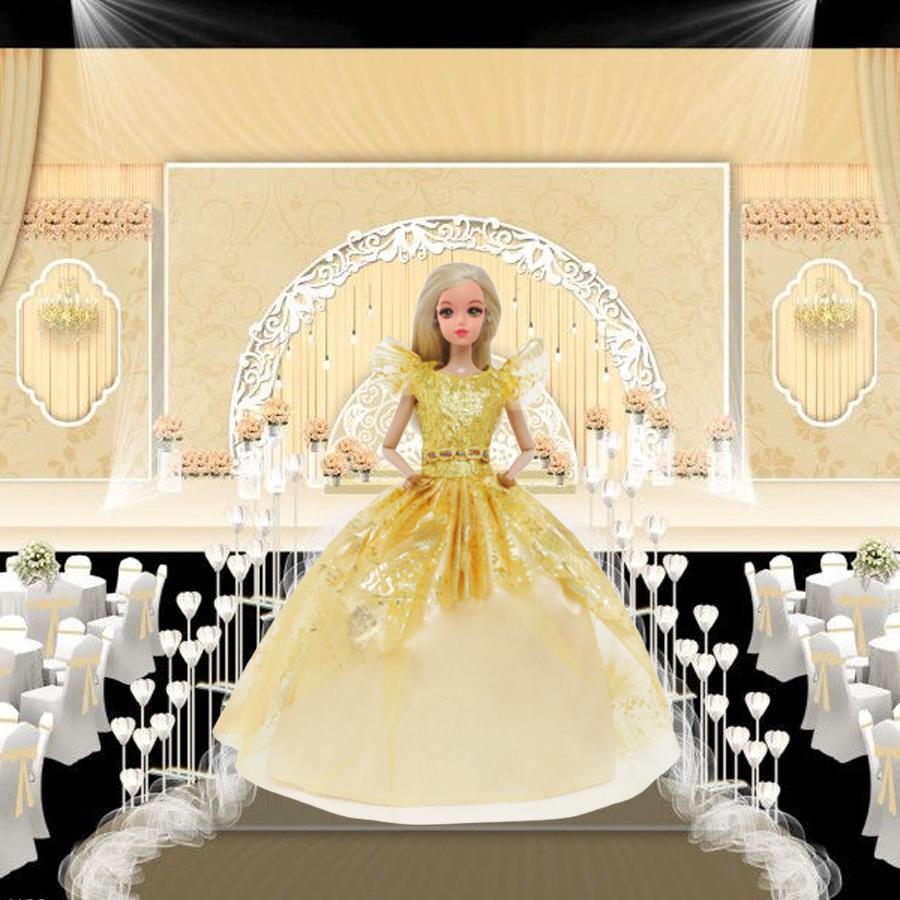 Puppen Hochzeitskleider Abendkleider Set Für 11,5 Zoll/30 cm Puppen Handgefertigt Wunderschönes Mode Partykleid Spielzeug Prinzessin Puppenkleidung