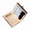 9Pcs Whisky Wine Chilling Stones Set Bar Home Drink Chiller Stones Rocks Wooden Box Packaging