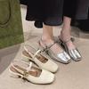 Sandals for Women In Summer 2026 New Style with Thick Toe and Empty Back Versatile High Heels with a Versatile Temperament