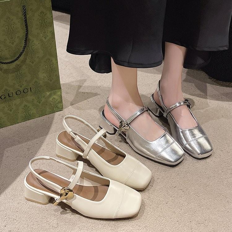 Sandals for Women In Summer 2026 New Style with Thick Toe and Empty Back Versatile High Heels with a Versatile Temperament