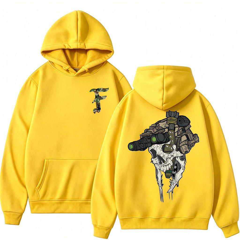 Forward Observations Group Death Skeleton Hoodies Fashion Vintage Punk Unisex Hoody Sweatshirts Fleece Oversized Tracksuit