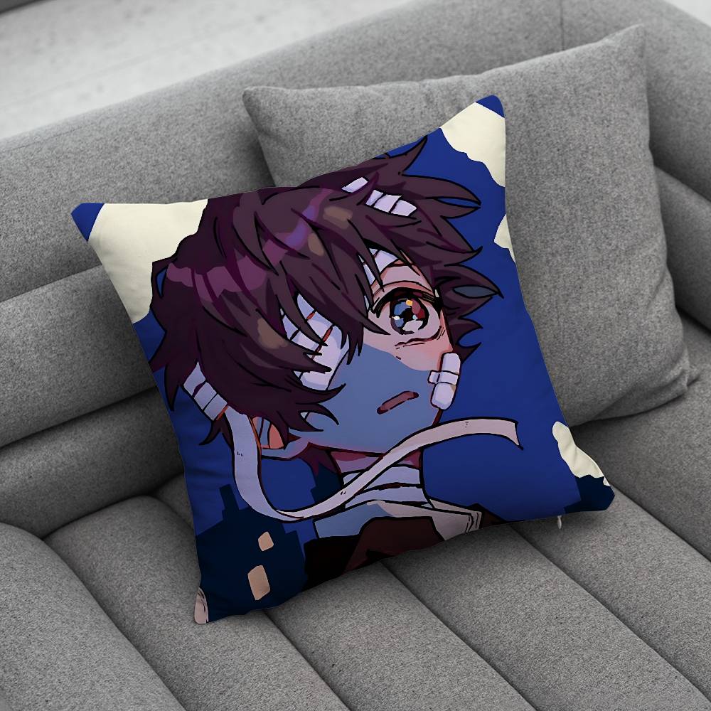 Cartoon Character Dazai OOsamu Pillow Case Pillowcase Home Sofa Cushions Car Cushions Pillowcover Office Pillowshell Pillow