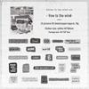 ZABC Far Away Travel Sticker Pack: 50 Retro English Word Sheets, 6 Styles