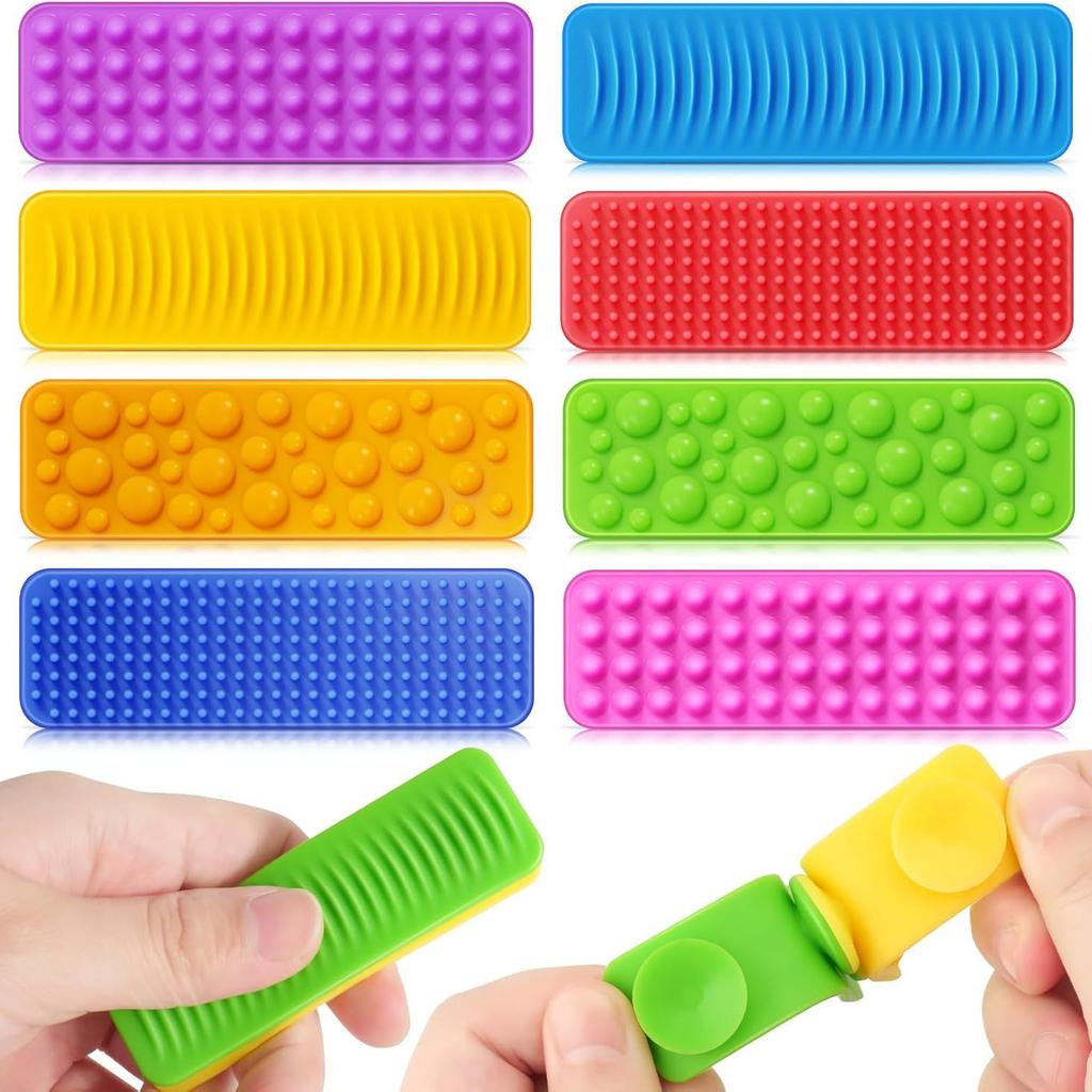 Fidget Toys Sensory Stone 8 Pack Textured Worry Stone Social Emotional Feelings Toys For Special Needs Fidget Stress Toys