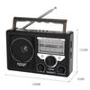 Retro Bluetooth tragbarer Multiband-Radioempfänger FM-Radio SW Kurzwellen-Plug-in-Karte U-Disk MP3-Player