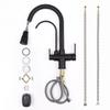 Black DOUBLE freestanding kitchen tap