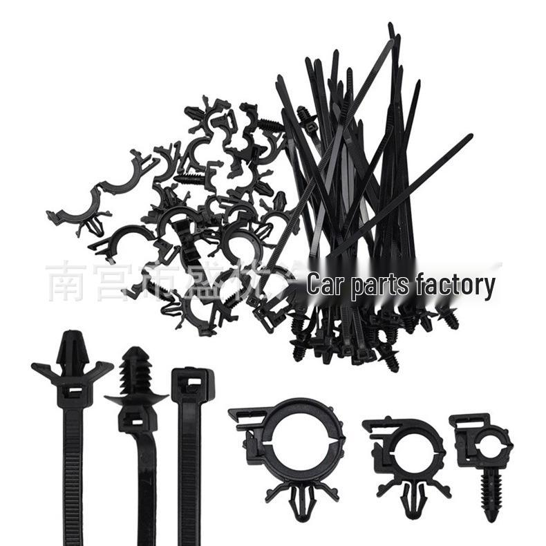 Push-Mount Cable Zipper Ties and Clips for Automotive Wiring