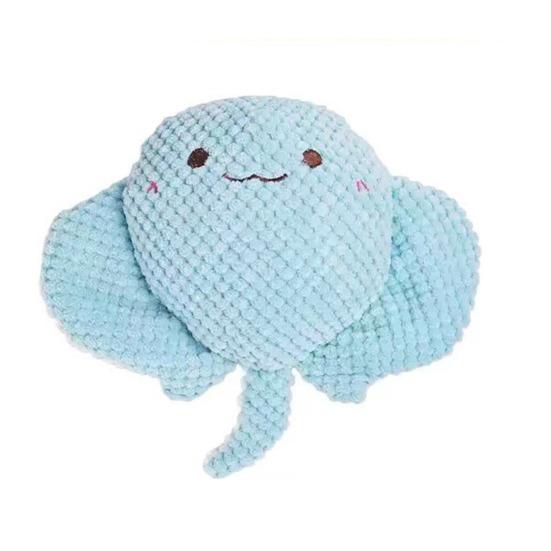 

Pet Toys Built-in Sound Interactive Toy Plush Bite-Resistant Marine Animal Shape Chew Toy Cleaning Teeth Boredom Relief Toy