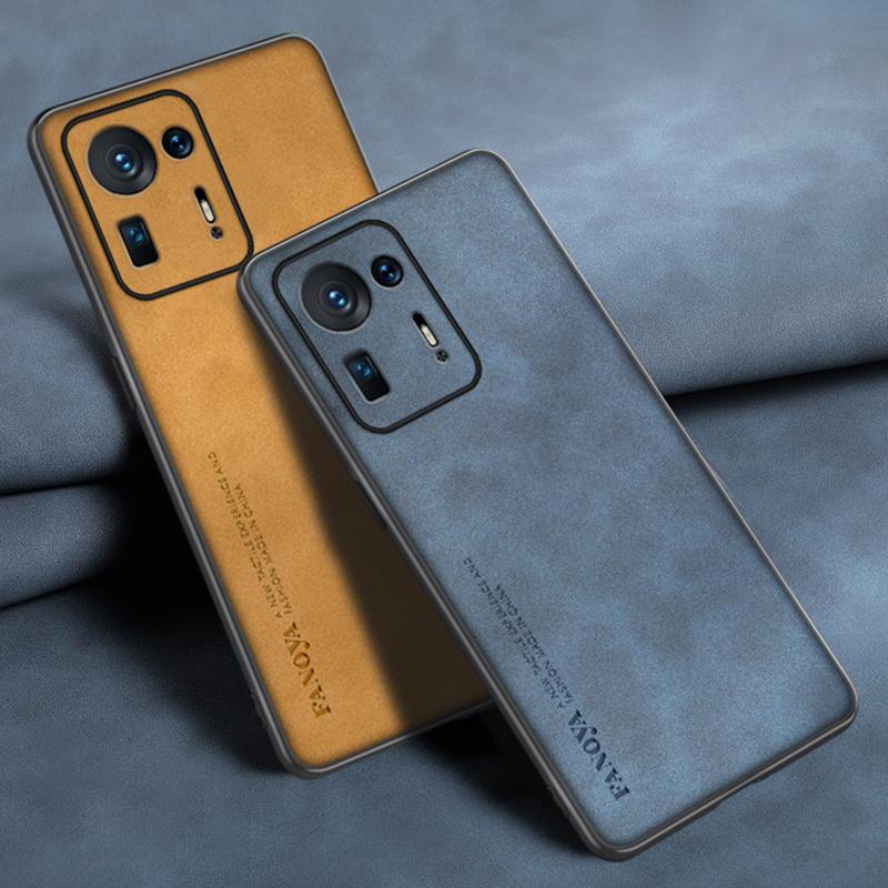 Luxury PU Leather Case For Xiaomi Mi Mix 4 Mix4 Back Cover Business Matte Silicone Full Protection Phone Case For Xiaomi Mix 4