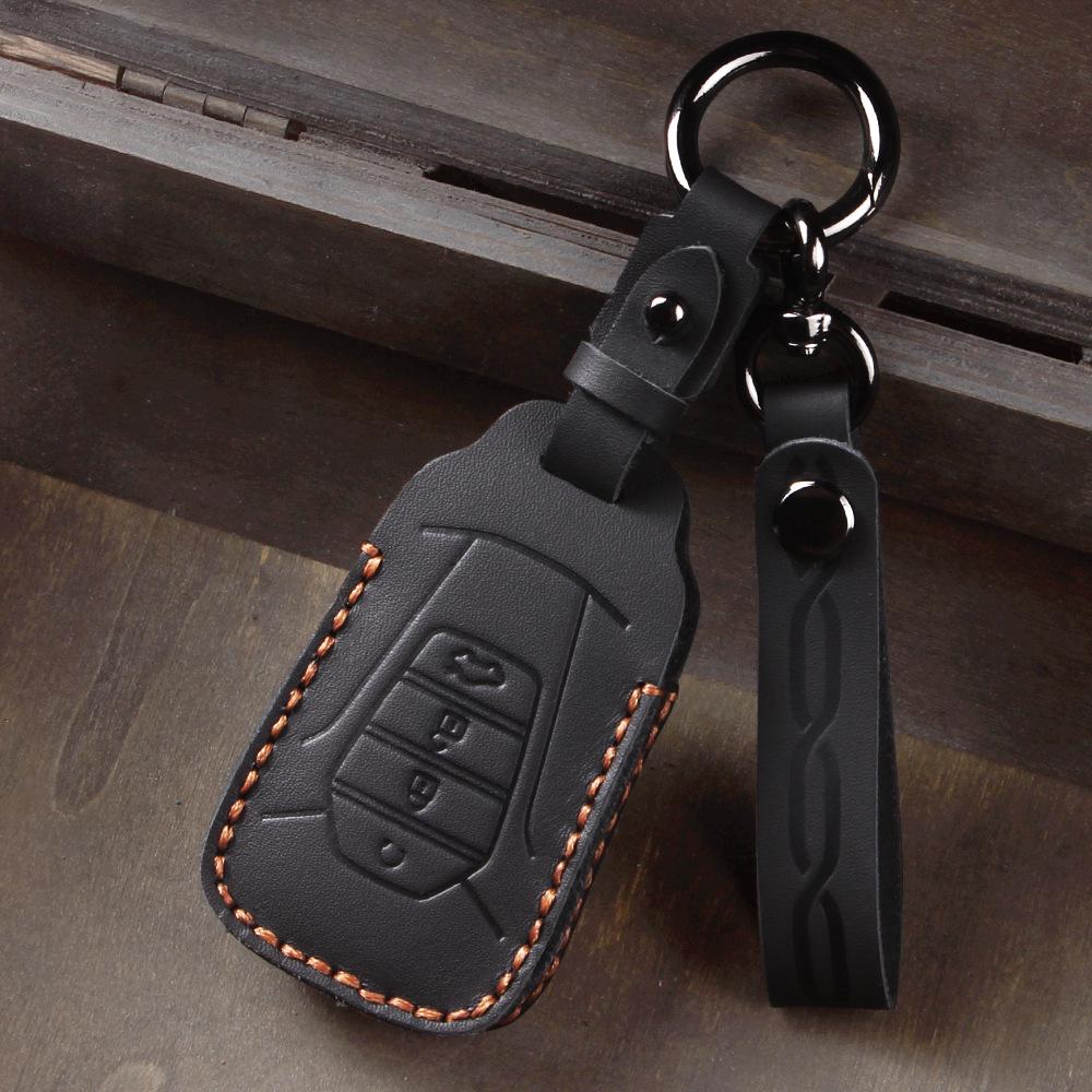 Premium Genuine Leather Key Case for Isuzu DMAX/MUX Smart Remote