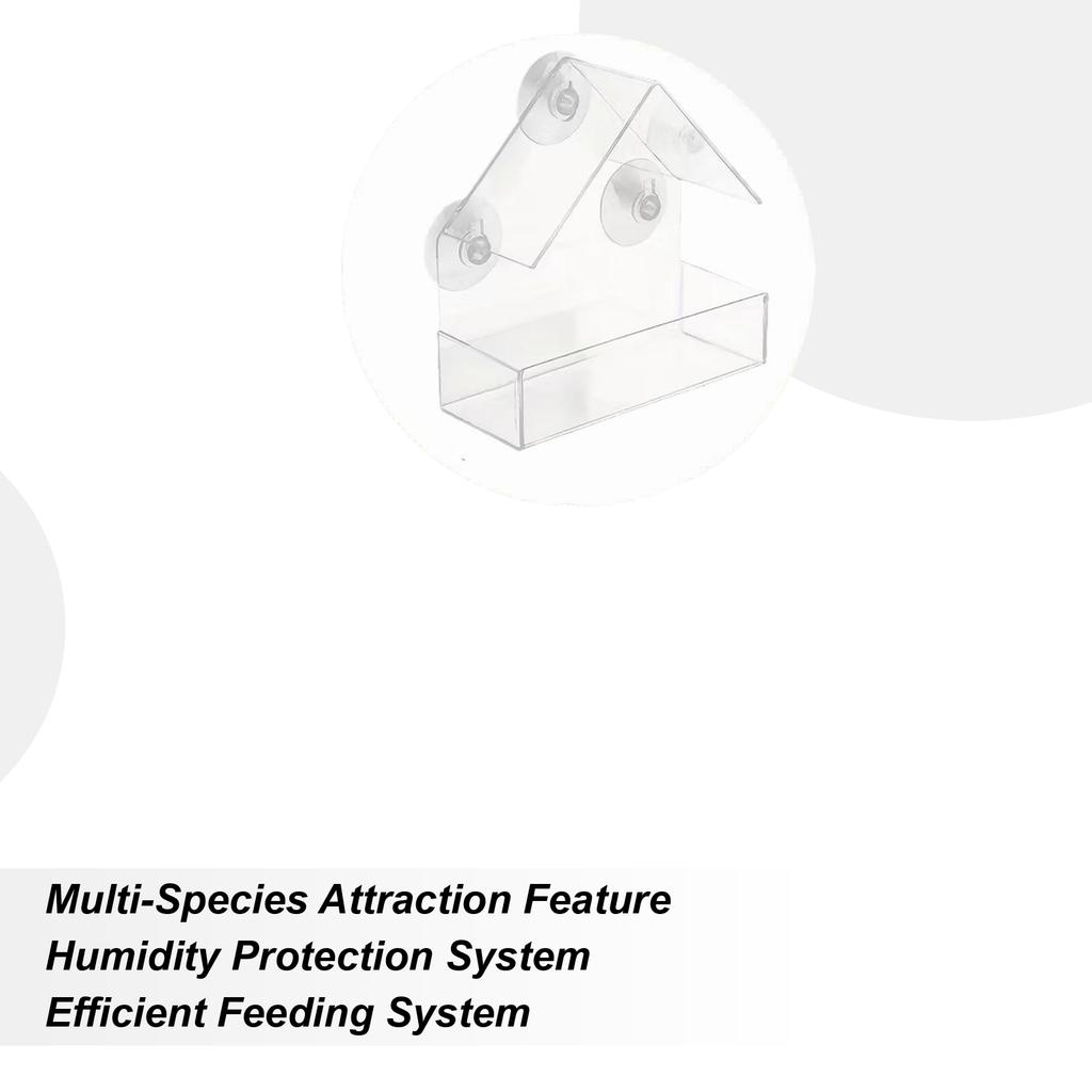 Window Bird Feeder Waterproof Birdwatching Birdfeeders Suction Cup Bird Feeder Window For Outside Garden Outdoor Balcony
