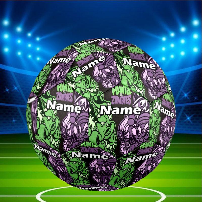 Custom Name Personalized Plants Vs. Zombies Print Size 5 Soccer Ball Training & Match Football, for Team, Kicking, Gift for Football Enthusiasts