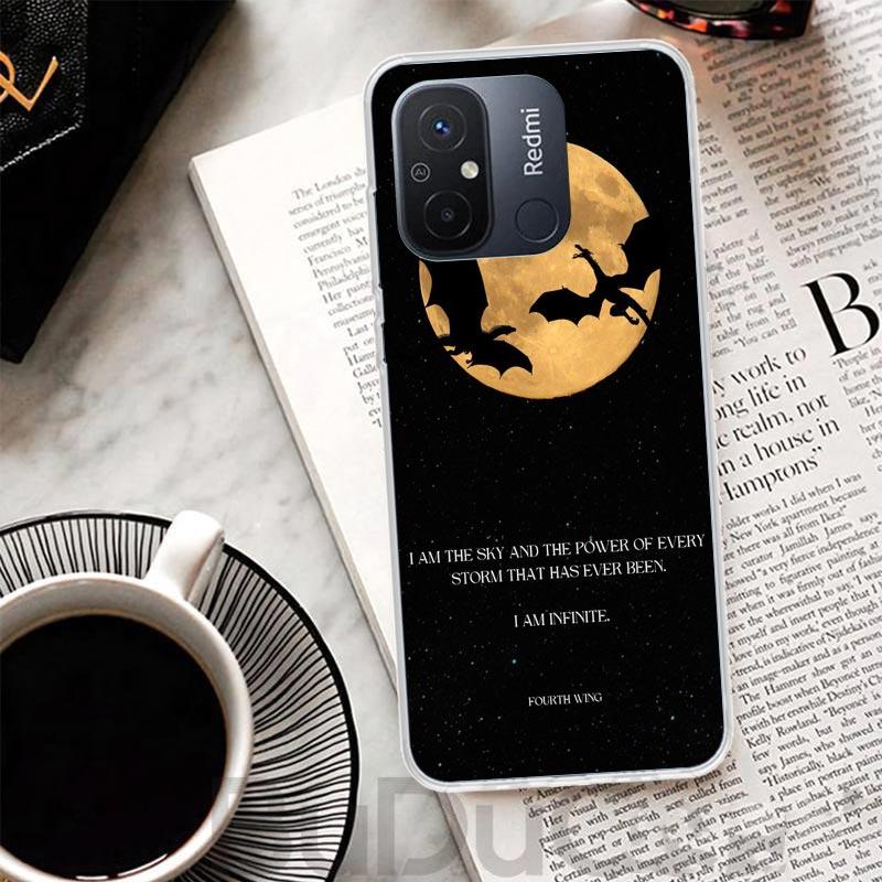 F-Fourth W-Wing Dragon Cover For Xiaomi Redmi 13 13C 14C 12 12C 10 10C 9 9C 9T 9A Phone Case 10A 8A 8 7A 7 6A 6 K80 K70 K60 K20