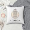 Funda de Almohada Cuadrada London UK England Funda de Cojín Funda de Almohada Funda de Cojín Decorativo para Hogar Sofá Sala de Estar