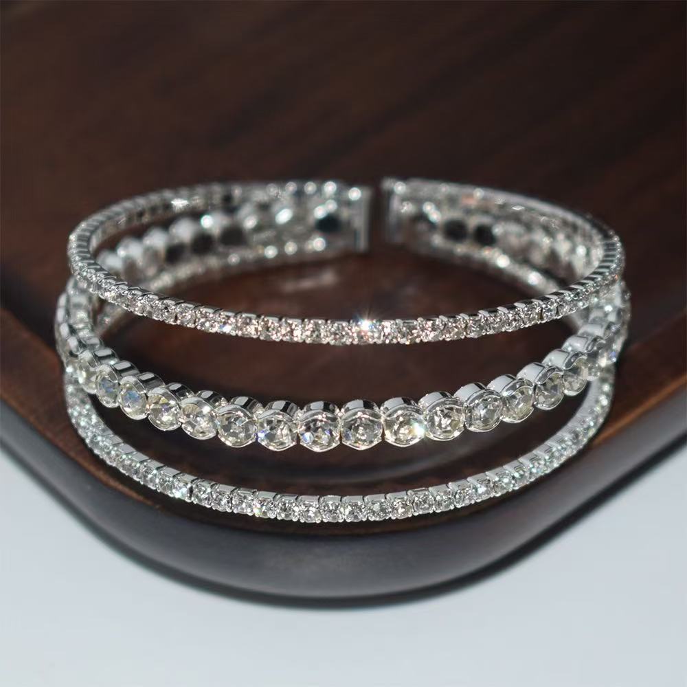 JYL TS Bracelet  Bridal Style Enhances Wedding Bliss & Happiness Silver шокирующие розовый