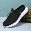 Mens Half Slippers Summer Breathable Mesh Mens Shoes Outdoor Casual Walking Shoes Large Flat Light Mesh