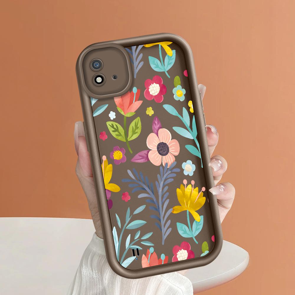 Model de imprimare cu scară pătrată din silicon moale Carcasa telefonului Acoperă completă Cameră de protecție antișoc Carcasă din cauciuc pentru OPPO Realme