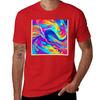 Abstract Badist Art: Vibrant Colors T-shirt summer top anime fitted t shirts for men