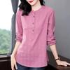 Woman Spring Autumn Style Blouses Shirts Lady Casual Long Sleeve Stand Collar Blusas Tops