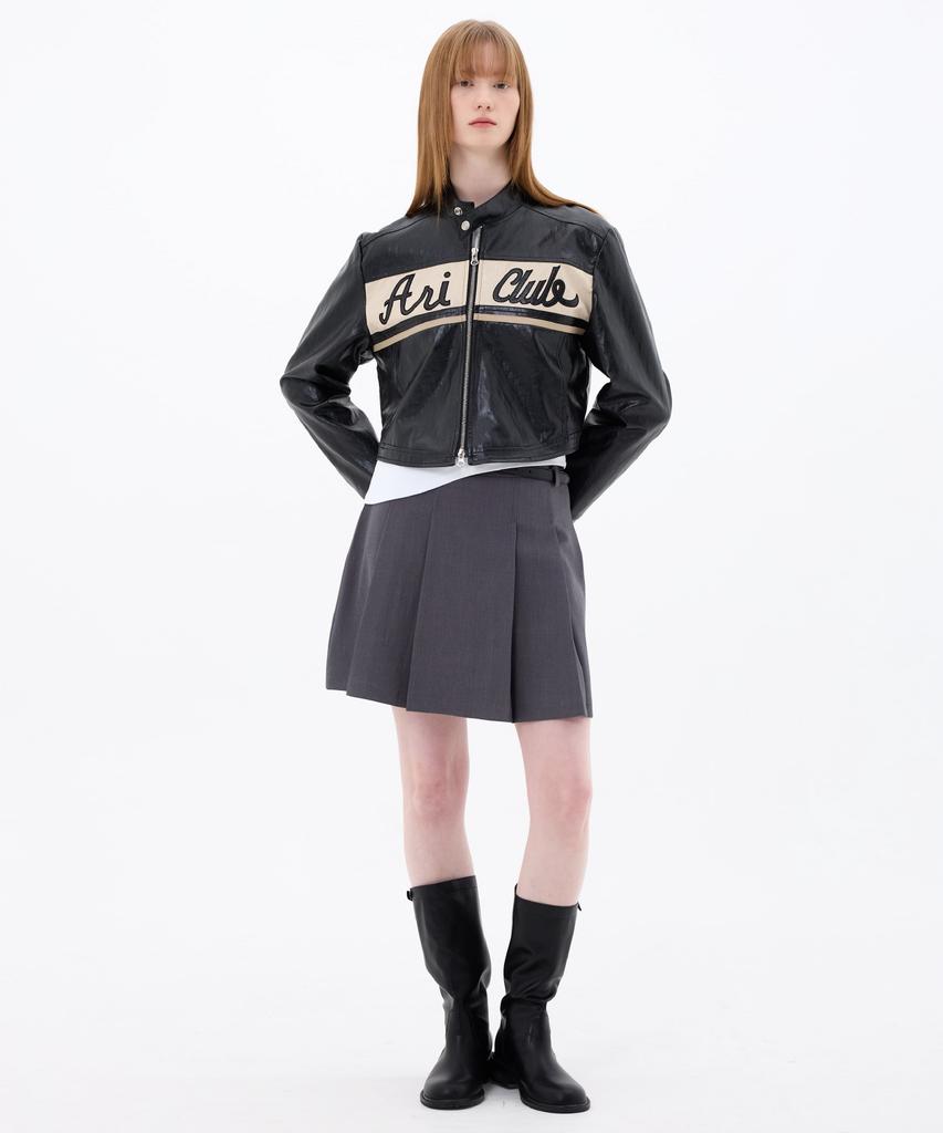 Alikim Moon Night Pleats Skirt / Charcoal