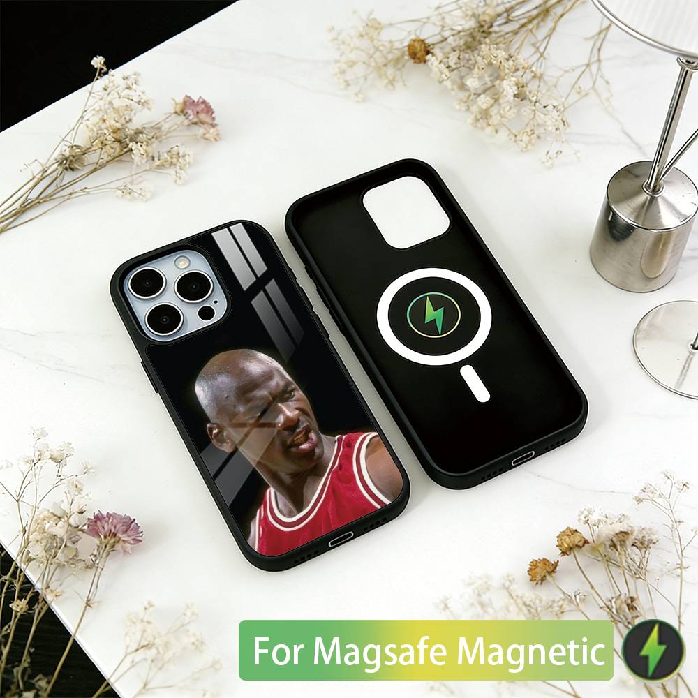 Basketball Michael J-jordan Phone Case For iPhone17,16,15,14,13,12,11 Plus,Pro Magnetic with Magsafe Wireless Charging