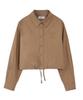 YALE Women'S Drawstring Crop Shirt_Beige