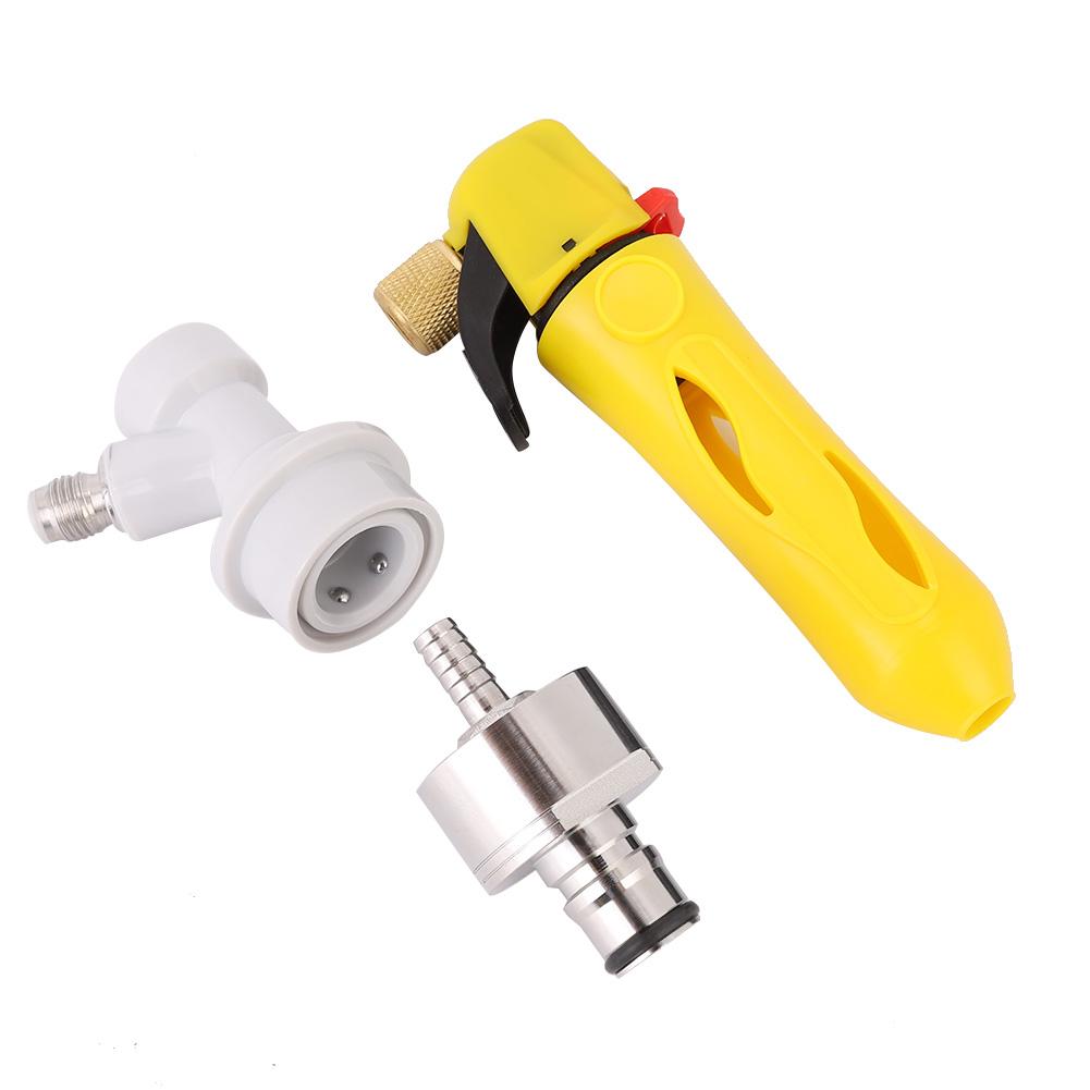 

Handhold Pressurizer Keg Kit with Carbonation for Beer Brewing Soda Drink (Black)