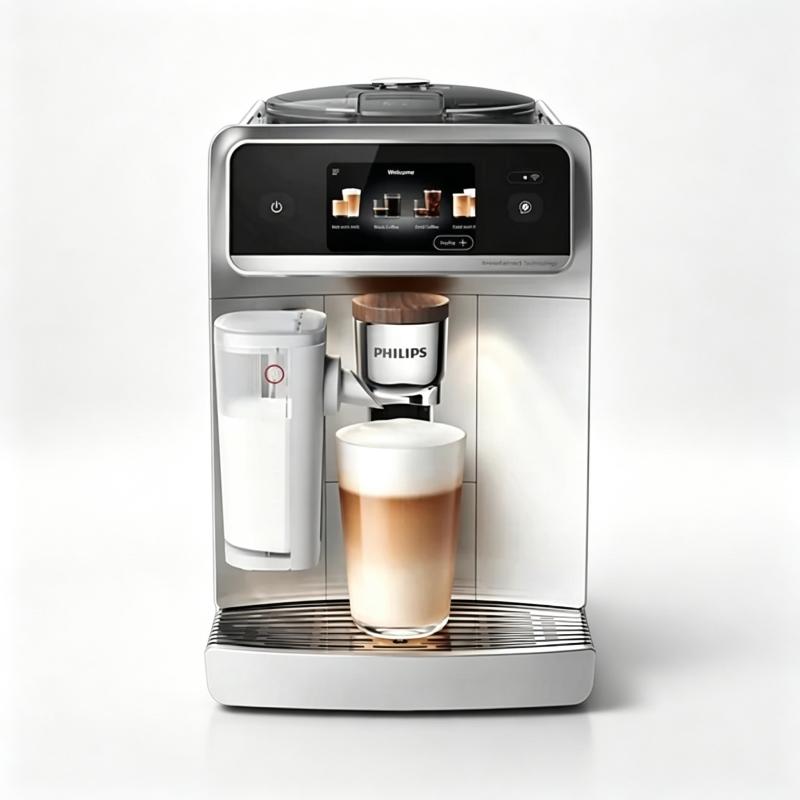 Philips EP8557 Vollautomatische Kaffeemaschine, 15 Bar Pumpendruck, Leiser Brühvorgang, Heißer & Eiskaffee, LatteGo Milchsystem