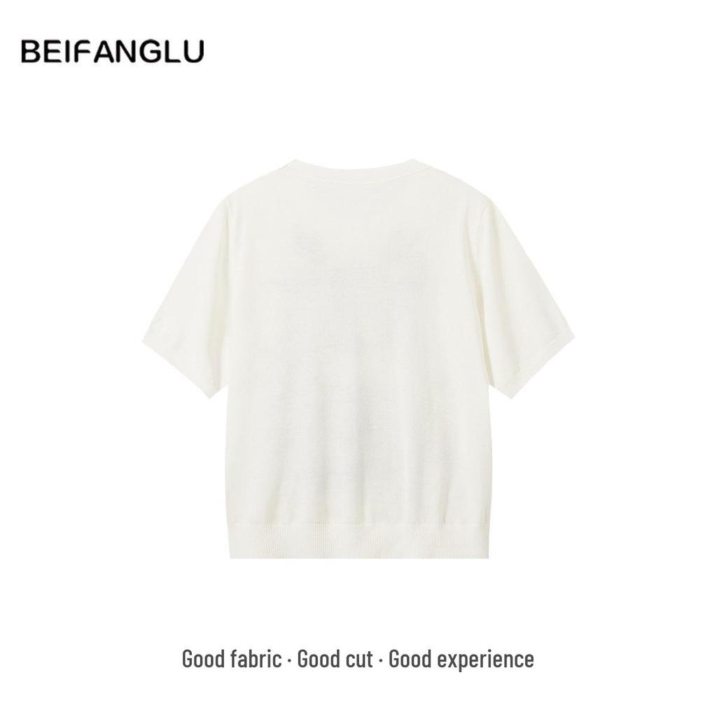 Northern Deer 'Hot Air Balloon' Lyocell Cotton Mulberry Silk Summer Knit T-Shirt WX261227