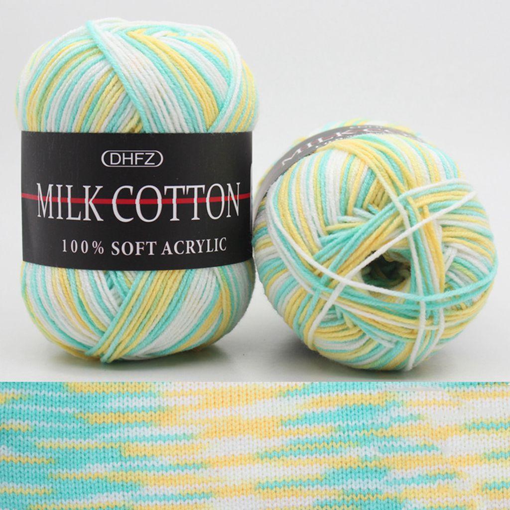 50g/roll Double Knitting DIY Crafts Warm Sewing Supplies Knitting Thread Knitted Yarn Milk Cotton