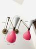 Mid Century Italian Brass Wall Sconce: Pink & White Diabolo Lamp