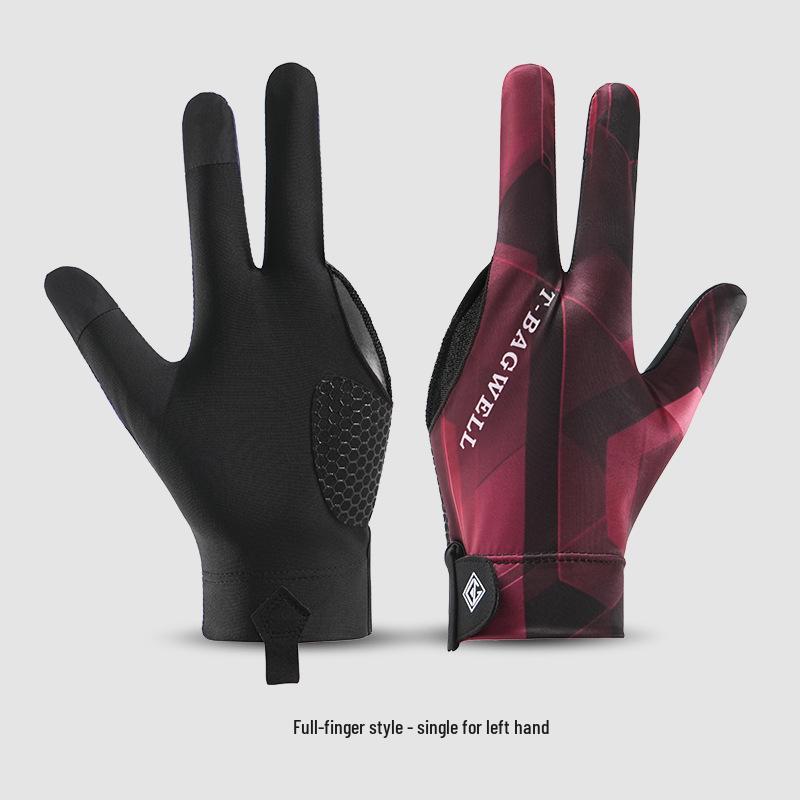 Billiard 3-Finger Fingerless Gloves: Thin, Breathable, Sweat-Wicking, Anti-Slip Snooker Pool Gloves, Single Full-Finger Pack.