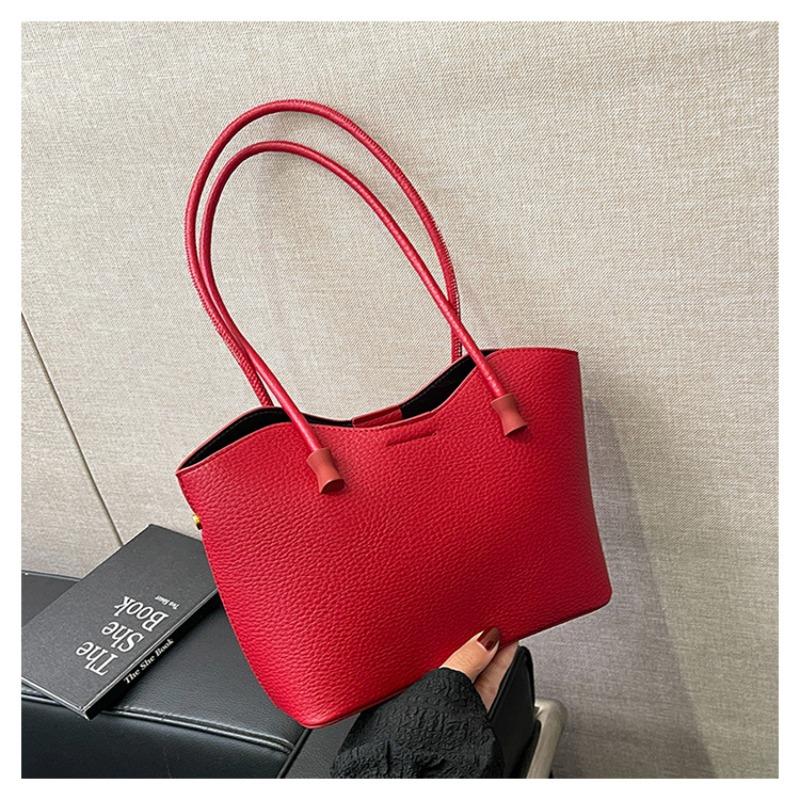 

Large-capacity bag women s autumn and winter versatile new simple messenger bag casual shoulder commuter tote bag красный