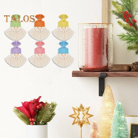 DIY Weihnachtsbaum-Makramee-Set, Baumwollseil-Flechtset, Handstricken, Boho-Weihnachtsquasten-Dekor-Set für Anfänger