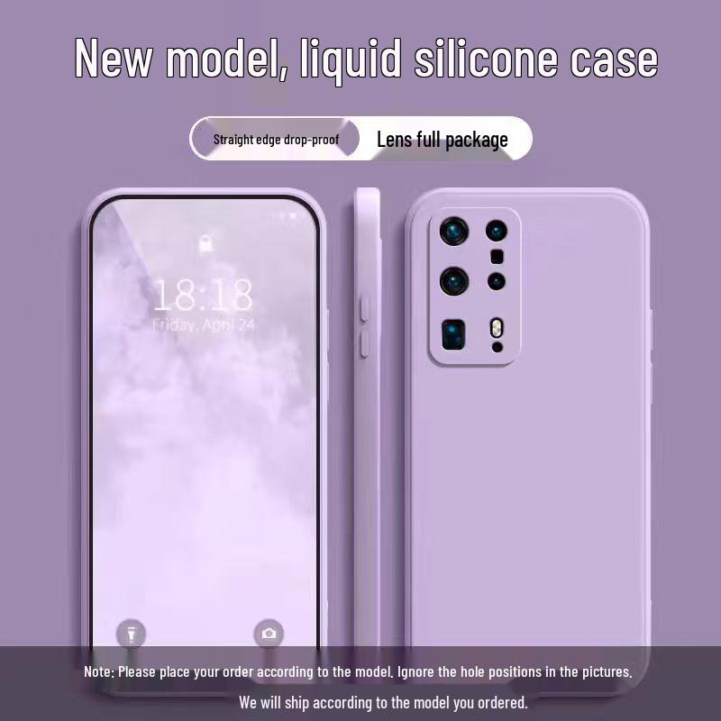Huawei P40 Pro+ Liquid Silicone Drop-proof Protective Case - Skin-friendly, Full Coverage, Solid Color