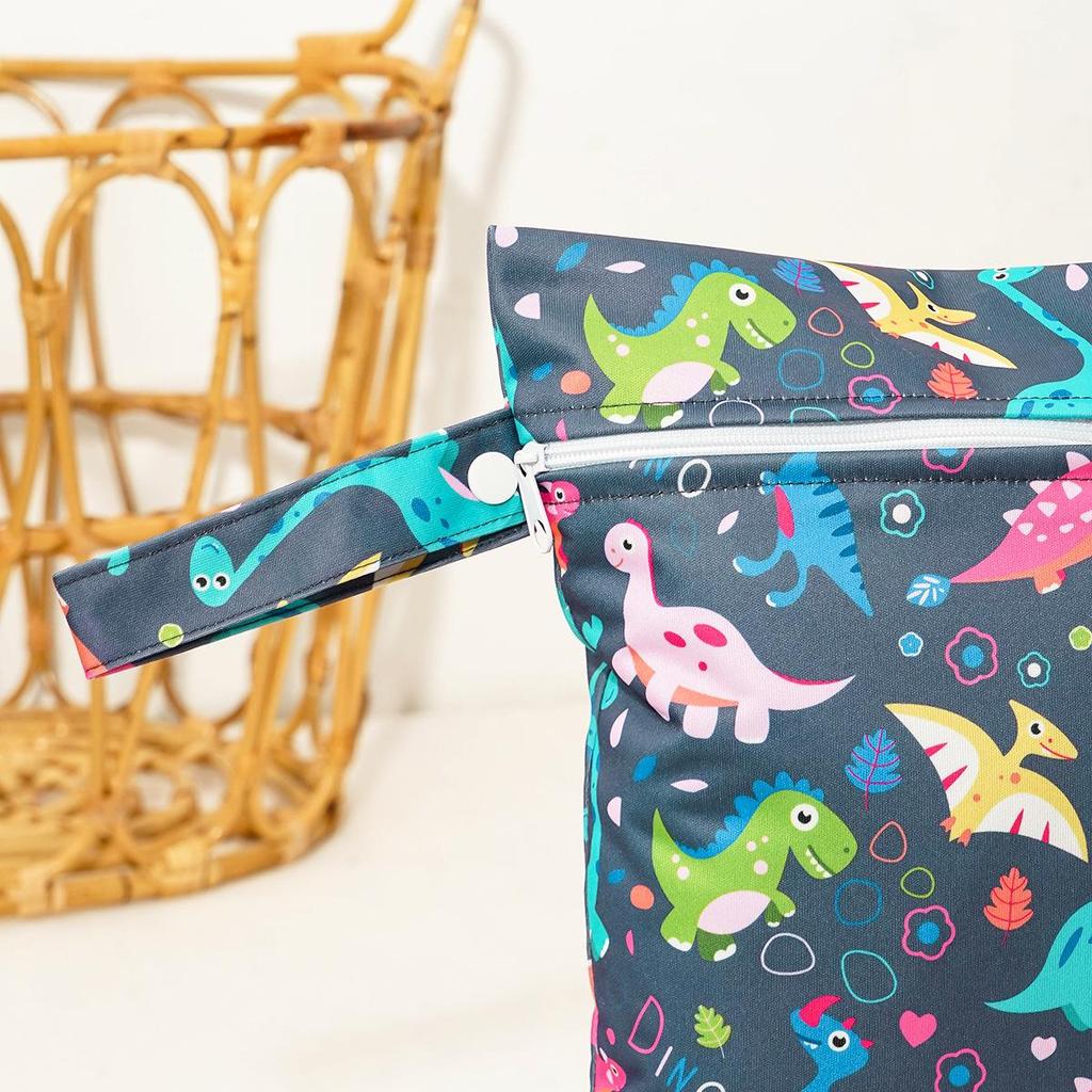 Children's Dinosaur Print Waterproof Hanging Diaper Bag (28x36 CM)