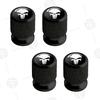 4pcs Skull Logo Car Wheel Tire Valve Caps Air Stem Aluminum Accessories For Jeep Wrangler Gladiator Renegade Ford F-150 Ranger LVCZN1