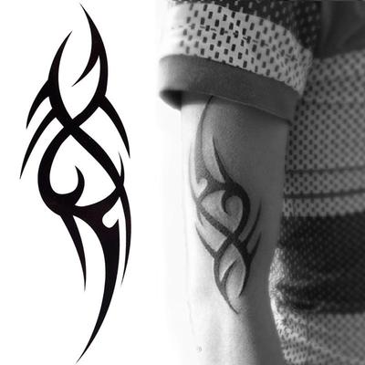 1Pc Body Art 3D Męska pół rękawa Arm Tymczasowe naklejki Totem Ochrona środowiska