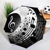 Black White Piano Keys Umbrella Automatic Open/close, Sturdy Iron Frame & 8-Rib Struct, Umbrella for Women & Men, Christmas Gift